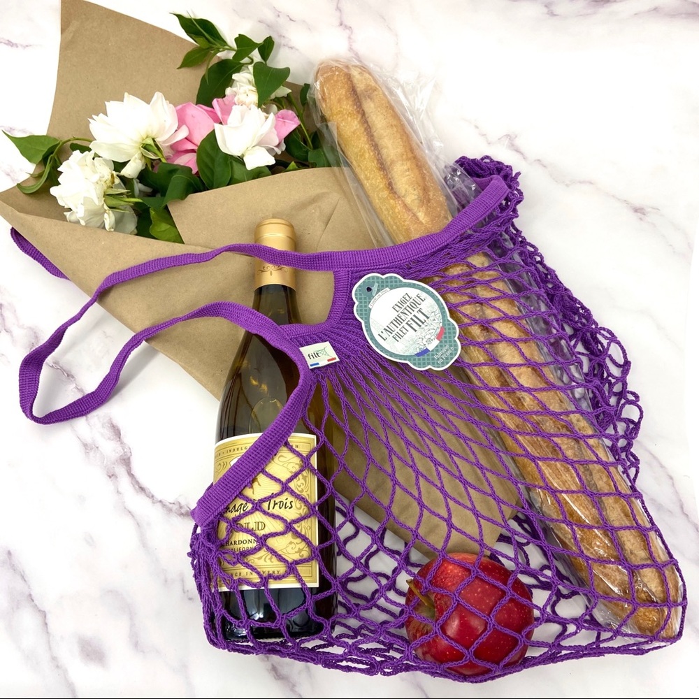 AUTHENTIC Purple French Filt Market Bag